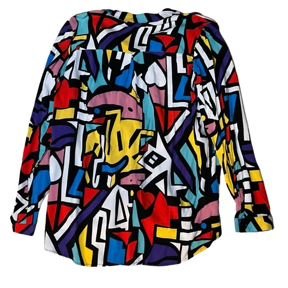 Vintage Big Dart long sleeve geometric shape print long sleeve - Picture 2 of 3